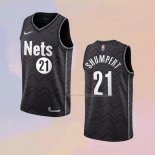 Maglia Brooklyn Nets Iman Shumpert NO 21 Earned 2020-21 Nero