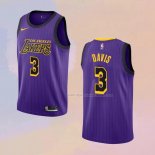 Maglia Los Angeles Lakers Anthony Davis NO 3 Citta 2019 Viola