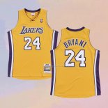 Maglia Los Angeles Lakers Kobe Bryant NO 24 Mitchell & Ness Giallo