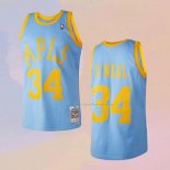 Maglia Los Angeles Lakers Shaquille O'neal NO 34 Mitchell & Ness 2001-02 Blu
