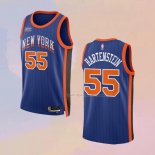 Maglia New York Knicks Isaiah Hartenstein NO 55 Citta 2023-24 Blu