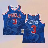 Maglia Philadelphia 76ers Allen Iverson NO 3 Asian Heritage Throwback 1996-97 Blu