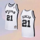 Maglia San Antonio Spurs Tim Duncan NO 21 Mitchell & Ness 1998-99 Bianco