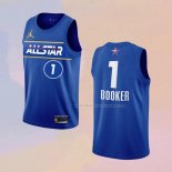 Maglia All Star 2021 Phoenix Suns Devin Booker NO 1 Blu