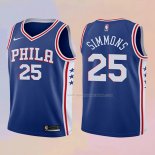 Maglia Bambino Philadelphia 76ers Ben Simmons NO 25 2017-18 Blu
