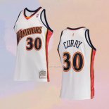 Maglia Golden State Warriors Stephen Curry NO 30 Mitchell & Ness 2009-10 Bianco