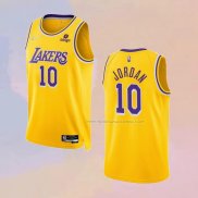 Maglia Los Angeles Lakers Deandre Jordan NO 10 75th Anniversary 2021-22 Giallo
