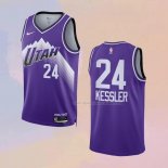 Maglia Utah Jazz Walker Kessler NO 24 Citta 2023-24 Viola