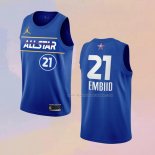 Maglia All Star 2021 Philadelphia 76ers Joel Embiid NO 21 Blu