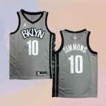 Maglia Brooklyn Nets Ben Simmons NO 10 Statement 2020 Grigio