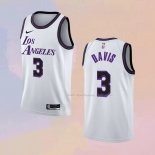 Maglia Los Angeles Lakers Anthony Davis NO 3 Citta 2022-23 Bianco