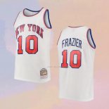 Maglia New York Knicks Walt Frazier NO 10 Mitchell & Ness Bianco