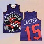 Maglia Toronto Raptors Vince Carter NO 15 Mitchell & Ness Big Face Viola