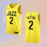 Maglia Utah Jazz Collin Sexton NO 2 Icon 2022-23 Giallo