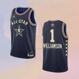 Maglia All Star 2024 New Orleans Pelicans Zion Williamson NO 1 Blu