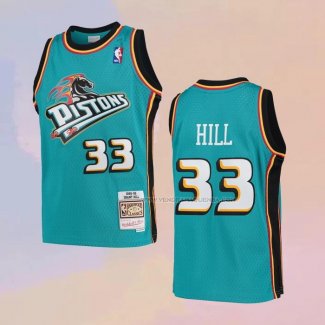 Maglia Bambino Detroit Pistons Grant Hill NO 33 Mitchell & Ness 1998-99 Hardwood Classics Verde