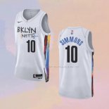 Maglia Brooklyn Nets Ben Simmons NO 10 Citta 2022-23 Bianco