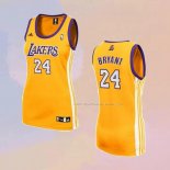 Maglia Donna Los Angeles Lakers Kobe Bryant NO 24 Giallo