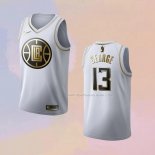 Maglia Golden Edition Los Angeles Clippers Paul George NO 13 Bianco