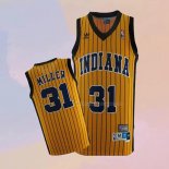Maglia Indiana Pacers Reggie Miller NO 31 Throwback Giallo