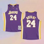 Maglia Los Angeles Lakers Kobe Bryant NO 24 Mitchell & Ness Viola
