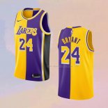 Maglia Los Angeles Lakers Kobe Bryant NO 24 Split Giallo Viola