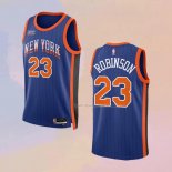 Maglia New York Knicks Mitchell Robinson NO 23 Citta 2023-24 Blu