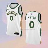 Maglia Boston Celtics Jayson Tatum NO 0 Citta 2023-24 Bianco