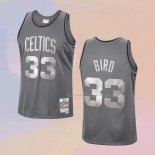 Maglia Boston Celtics Larry Bird NO 33 Mitchell & Ness 1985-86 Grigio