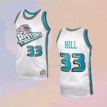 Maglia Detroit Pistons Grant Hill NO 33 Throwback Bianco