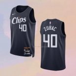 Maglia Los Angeles Clippers Ivica Zubac NO 40 Citta 2023-24 Blu