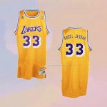 Maglia Los Angeles Lakers Kareem Abdul-jabbar NO 33 Throwback Giallo