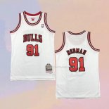 Maglia Bambino Chicago Bulls Dennis Rodman NO 91 Mitchell & Ness 1997-98 Bianco