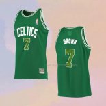Maglia Boston Celtics Jaylen Brown NO 7 Snakeskin Hardwood Classics 2021 Verde
