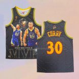 Maglia Golden State Warriors Stephen Curry NO 30 Mitchell & Ness MVP Nero