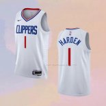 Maglia Los Angeles Clippers James Harden NO 1 Association Bianco