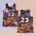 Maglia Los Angeles Lakers LeBron James NO 23 Mitchell & Ness Lunar New Year Viola