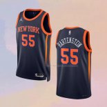 Maglia New York Knicks Isaiah Hartenstein NO 55 Statement 2022-23 Nero