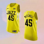 Maglia Utah Jazz Donovan Mitchell NO 45 Icon Autentico 2022-23 Giallo