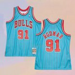 Maglia Chicago Bulls Dennis Rodman NO 91 Mitchell & Ness 1995-96 Blu