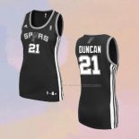 Maglia Donna San Antonio Spurs Tim Duncan NO 21 Icon 2017-18 Nero