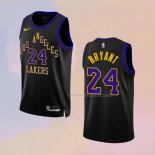 Maglia Los Angeles Lakers Kobe Bryant NO 24 Citta 2023-24 Nero