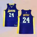 Maglia Los Angeles Lakers Kobe Bryant NO 24 Statehombret 2017-18 Viola