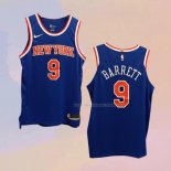 Maglia New York Knicks RJ Barrett NO 9 Icon Autentico Blu
