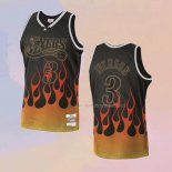 Maglia Philadelphia 76ers Allen Iverson NO 3 Flames Nero