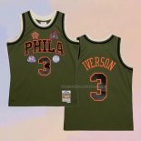 Maglia Philadelphia 76ers Allen Iverson NO 3 Mitchell & Ness 1996-97 Verde
