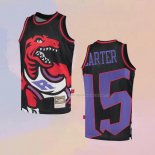 Maglia Toronto Raptors Vince Carter NO 15 Mitchell & Ness Big Face Nero