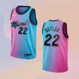 Maglia Bambino Miami Heat Jimmy Butler NO 22 Citta 2020-21 Blu Rosa
