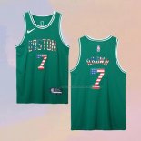 Maglia Boston Celtics Jaylen Brown NO 7 75th Bandiera Edition Verde