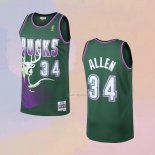 Maglia Milwaukee Bucks Ray Allen NO 34 Mitchell & Ness 1996-97 Verde